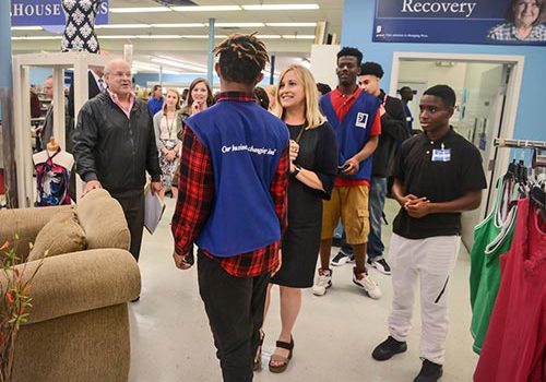 Mayor Megan Barry Meeting The Opportunity Now Goodwill Interns