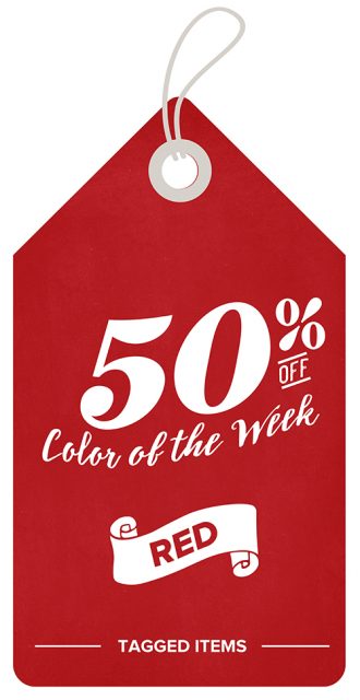 Color of The Week Sale 50% Off