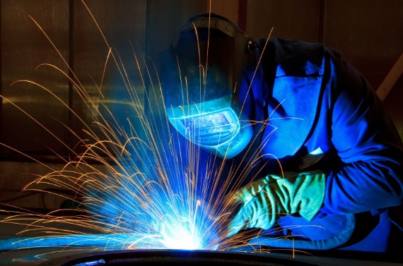 New welder practicing their skills